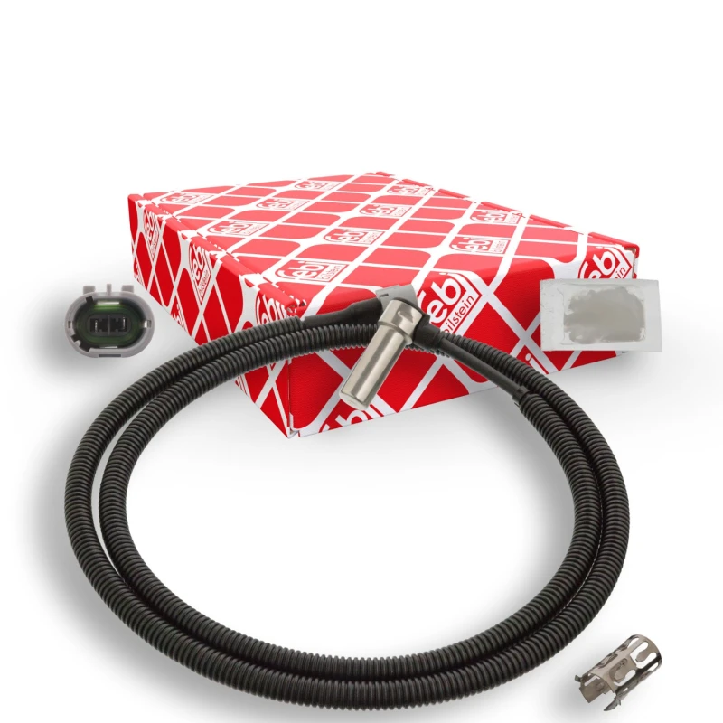 Image of FEBI BILSTEIN 106478 ABS Sensor Front Axle Right, with bush Sensor,wheel speed (412)