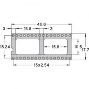 Image of IC socket Contact spacing 15.24mm Number of pins 32 Preci Dip