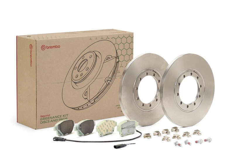 Image of BREMBO Brake discs and pads set BREMBO KT 10 016