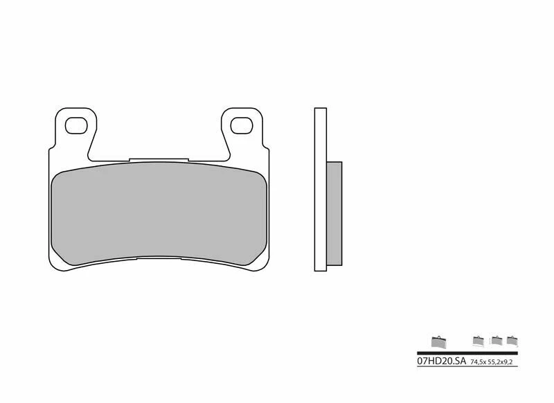 Image of Brembo S.p.A. Street Sintered Metal Brake pads - 07HD20SA