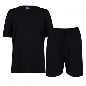 Image of Fabric Waffle Pyjama Set - Navy