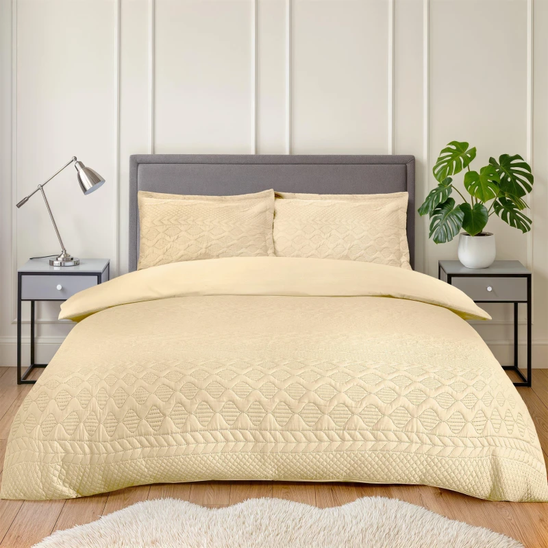 Image of Emma Barclay Duvet Set inc Pillowcases Aran Cream unisex Double