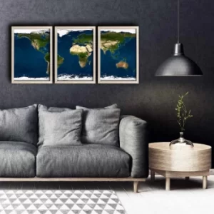 Image of 3PKCT-003 Multicolor Decorative Framed MDF Painting (3 Pieces)