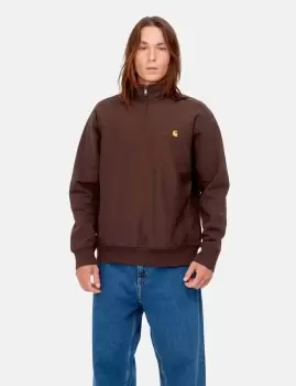 Image of Carhartt Wip Half Zip American Script Sweat, Ale----, Male, Crewnecks, I027014.0W4XX