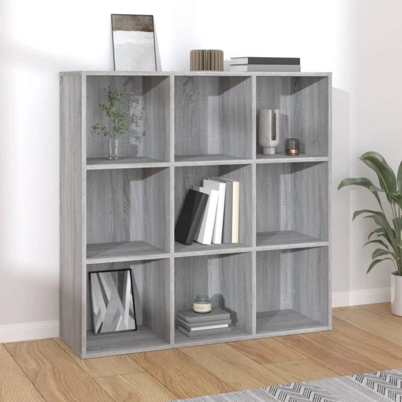 Image of VIDAXL Book Cabinet Grey Sonoma 98x29x97.5cm Vidaxl 8720286954348
