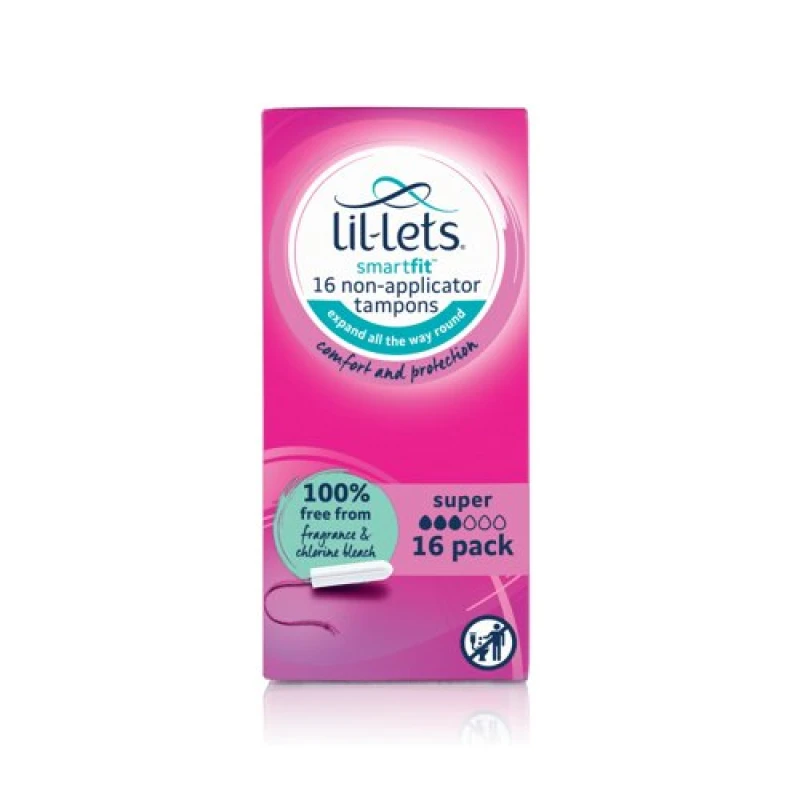 Image of Lil-Lets Lil-Lets Non-Applicator Tampons Super x16 (Pack of 6) 8210498P 8210498P