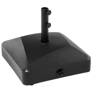 Image of Outsunny Garden Parasol Base Holder, 43kg Water or 60kg Sand Filled, Outdoor Market Umbrella Stand Weight with Wheels and Brakes, Black