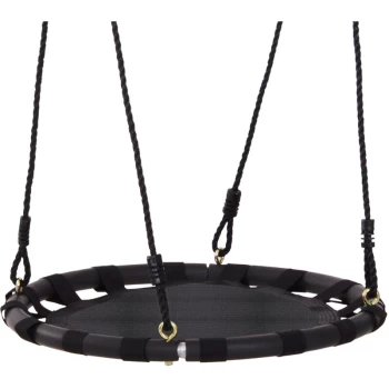 image of 60cm Kids Hanging Tree Swing Nest Seat Metal Frame Backyard Playground - Homcom