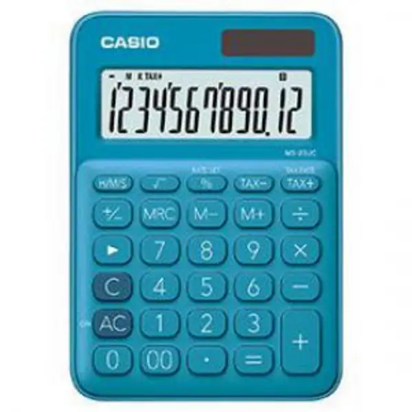 image of Casio MS-20UC Blue Compact Desk Calculator 29016J GJQ29016J