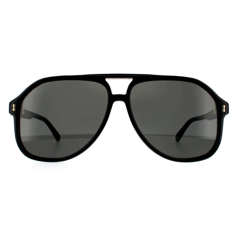 Image of Gucci Gucci Men Aviator Black Grey GG1042S Sunglasses Black One Size Male 889652353050