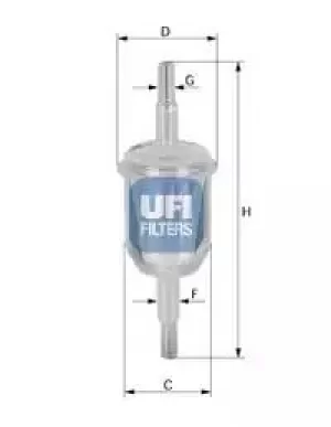 image of 31.009.00 UFI Fuel Filter Petrol