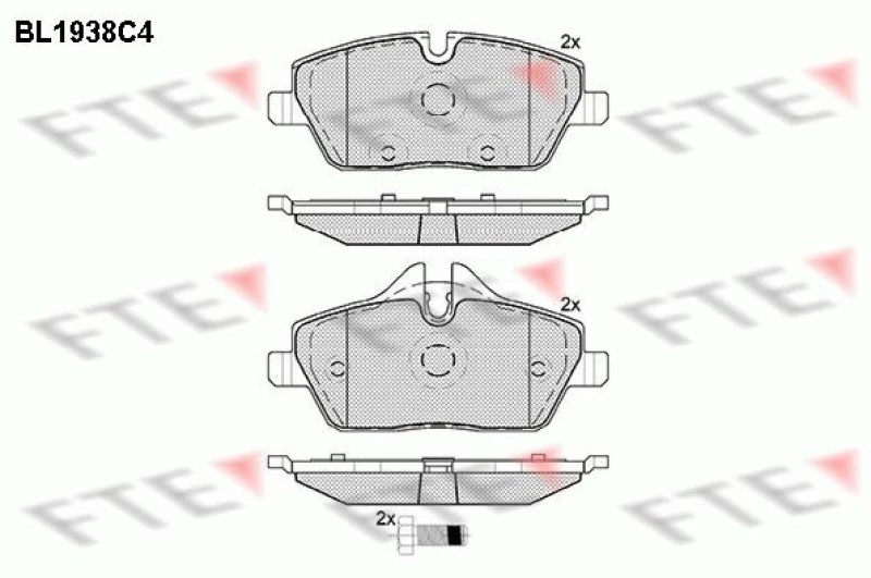 Image of Brake pad set FTE 9010530