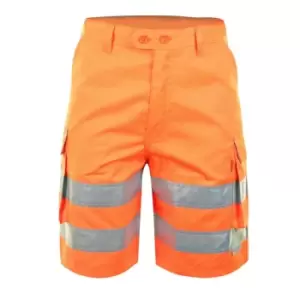 image of Rail Spec Clothing Orange HIVIZ SHORTS 42