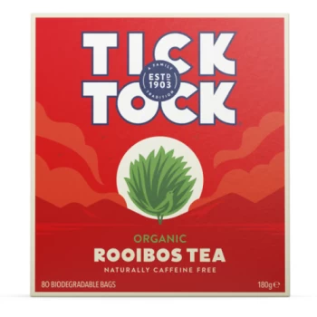 image of Tick Tock Organic Rooibos Tea - 80 Bags x 4 (Case of 1)