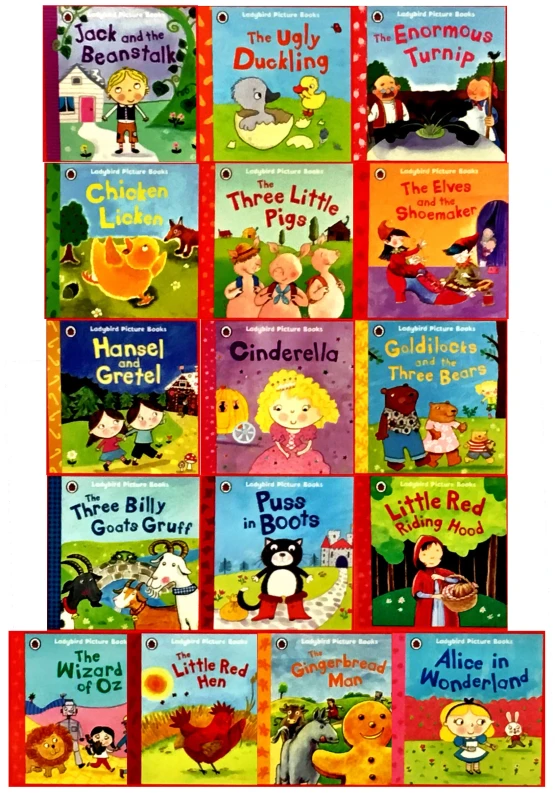 Image of Ladybird Tales 16 Book Collection Featuring Cinderella, Puss in Boots, The Wizard of Oz Nicola Baxter Books