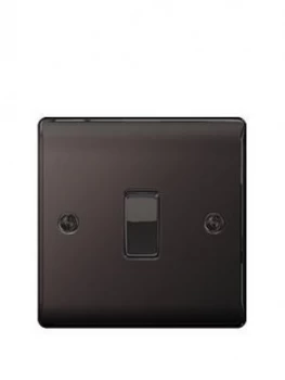 Image of British General Electrical Raised 1G 2-Way Switch - Black Nickel