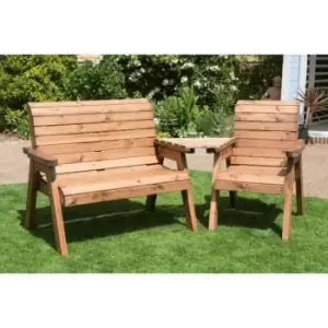 Image of 3 Seater Companion Set Angled - Burgundy Cushion - Burgundy Cushion