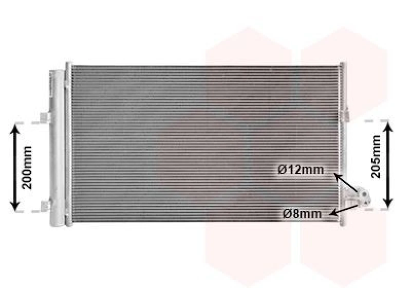 Image of VAN WEZEL Air conditioning condenser VAN WEZEL 06015708