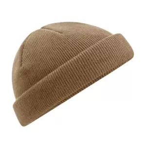 Image of Beechfield Unisex Adult Fisherman Recycled Beanie (One Size) (Biscuit Beige)