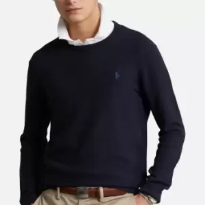 image of Polo Ralph Lauren Logo-Embroidered Cotton-Pique Jumper - S