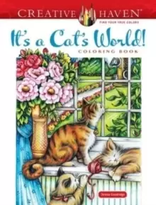 Image of Creative Haven It's a Cat's World! Coloring Book