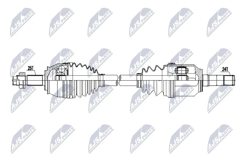 Image of NTY NPW-FT-101 Drive shaft Automatic Transmission, Front Axle Left Drive Shaft (13)