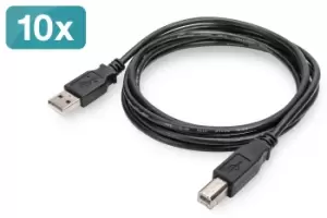 Image of Digitus USB 2.0 connection cable, Pack of 10 pcs