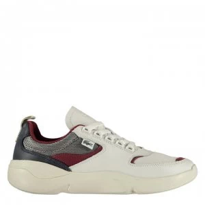 Image of Lacoste Runner Trainers - Off Wht/Dk Red