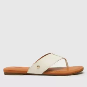 image of UGG White Carey Flip Flop Sandals