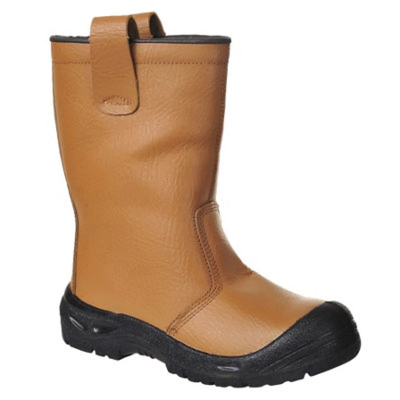 Image of Portwest Steelite Leather S3 Safety Rigger Boots FW29TAR39 Colour: Tan