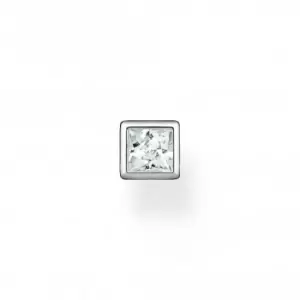 image of Sterling Silver Zirconia White Earring H2256-051-14