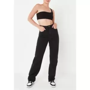 image of Missguided Tall Loose Fit Straight Leg Jeans - Black