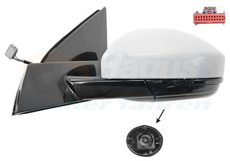 Image of VAN WEZEL Wing mirror VAN WEZEL 0259817