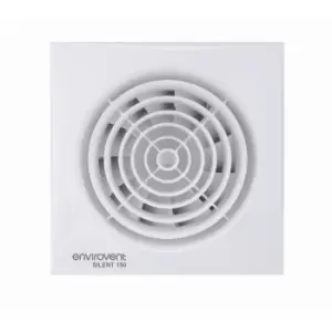 Image of Envirovent Silent 150mm 6" Ultra Quiet WC & Bathroom Extractor Fan with Humidistat, Timer & Pull Cord - SIL150HTP