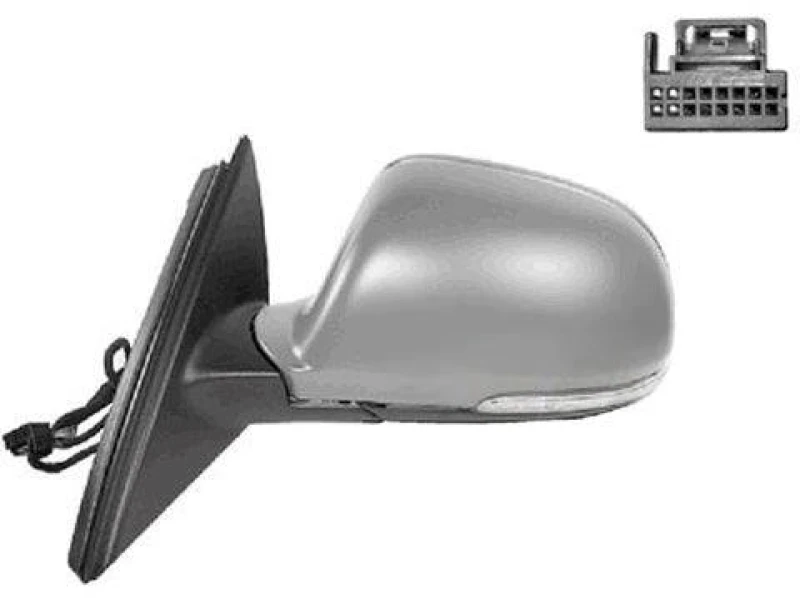 Image of VAN WEZEL 7636817 Wing mirror * HAGUS * Left, Heatable, primed Outside Mirror (50)