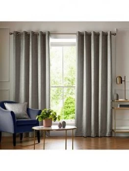 image of Ashley Wilde Elstree Smoke 90X72 Eyelet Curtains