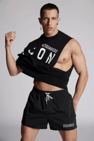 Image of DSQUARED2 Men Swimming trunk Black Size 34 92% Polyamide 8% Elastane