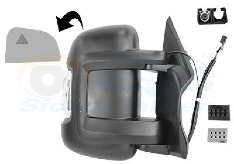Image of VAN WEZEL Wing mirror VAN WEZEL 1652814