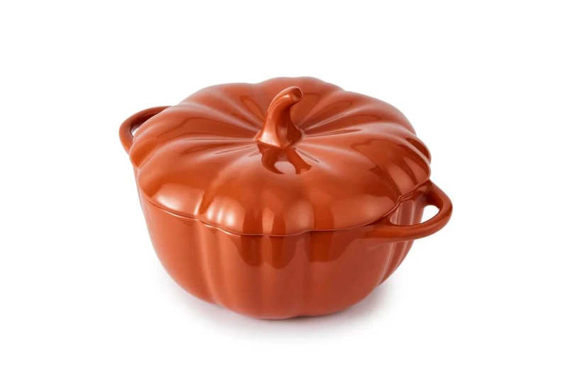 Image of Tower Large Pumpkin Casserole Dish Orange