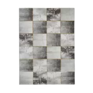 Image of Textured Block Pattern Rug