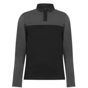 Image of Boss Plisy LS Polo Shirt - Black