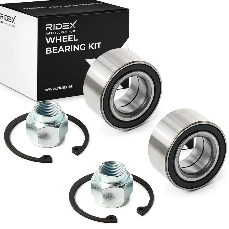 Image of RIDEX 654W1288 Wheel bearing kit Rear Axle, Contains two wheel bearing sets Wheel Bearing Kit (654)
