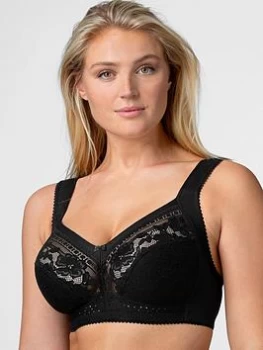 image of Miss Mary of Sweden Non Wire Cotton Lined Cup Bra - Black, Size 40B, Women