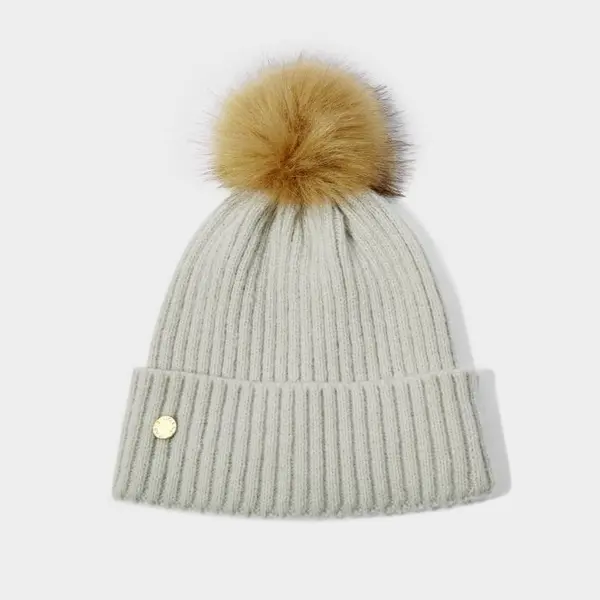 Image of Grey Faux Fur Hat KLS538