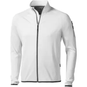 Elevate Mens Mani Power Fleece Full Zip Jacket (S) (White)