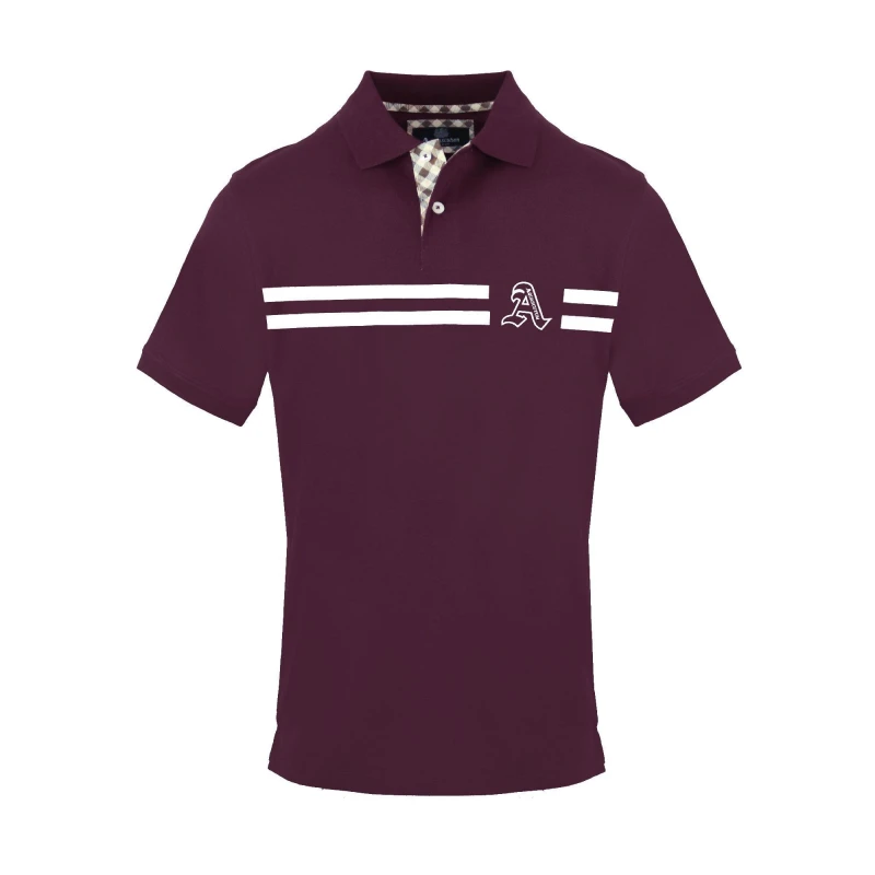 Image of Aquascutum Mens Polo Short Sleeve Polo Shirt - Red Male S