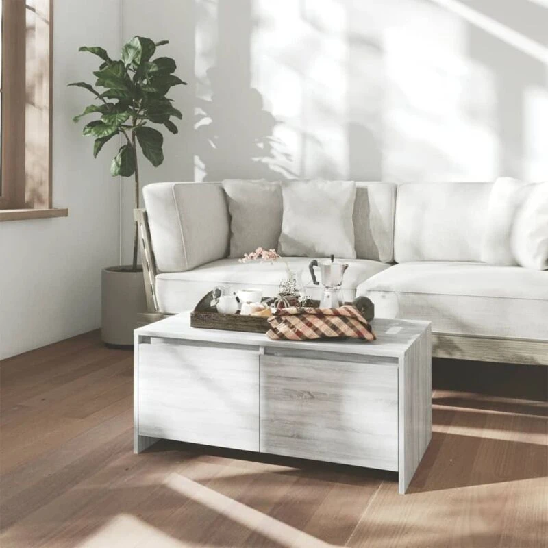 Image of VIDAXL Coffee Table Grey Sonoma 90x50x41.5cm Engineered Wood Vidaxl 8720286837146