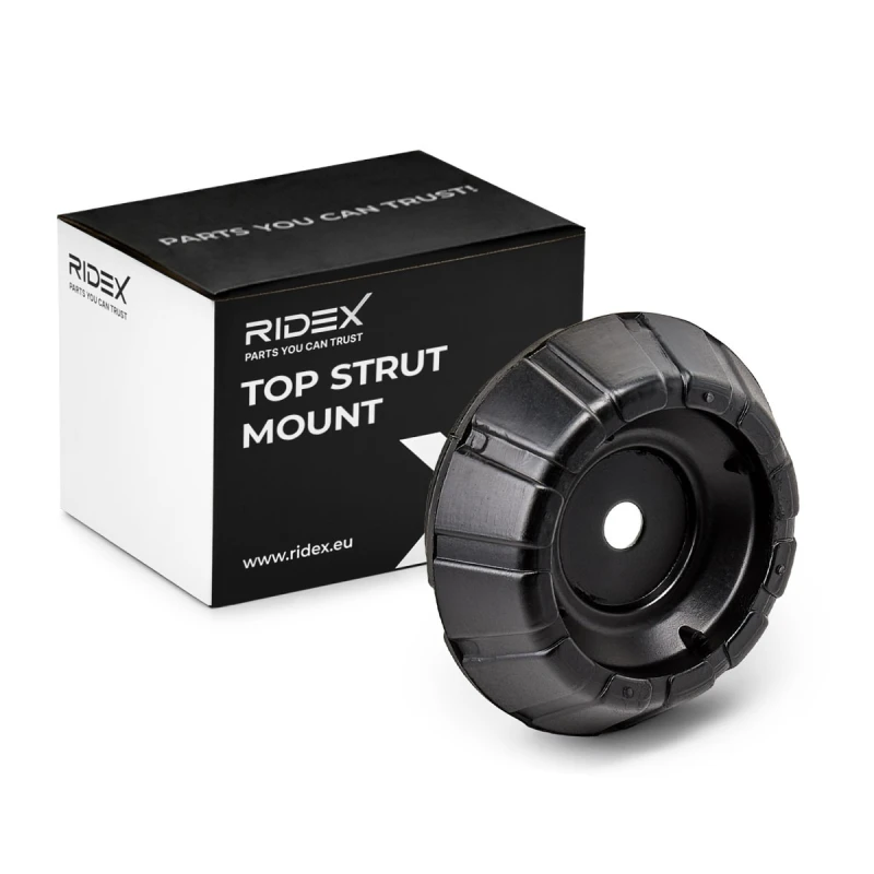 Image of RIDEX 1180S1785 Top strut mount Front Axle, without bearing Suspension Strut Support Bearing (1180)