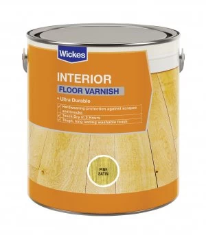 Wickes Floor Varnish - Pine Satin 2.5L