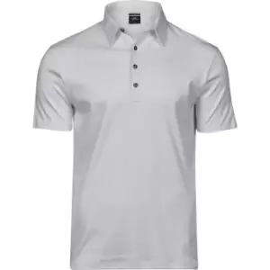 Image of Tee Jays Mens Pima Cotton Interlock Polo Shirt (L) (White)